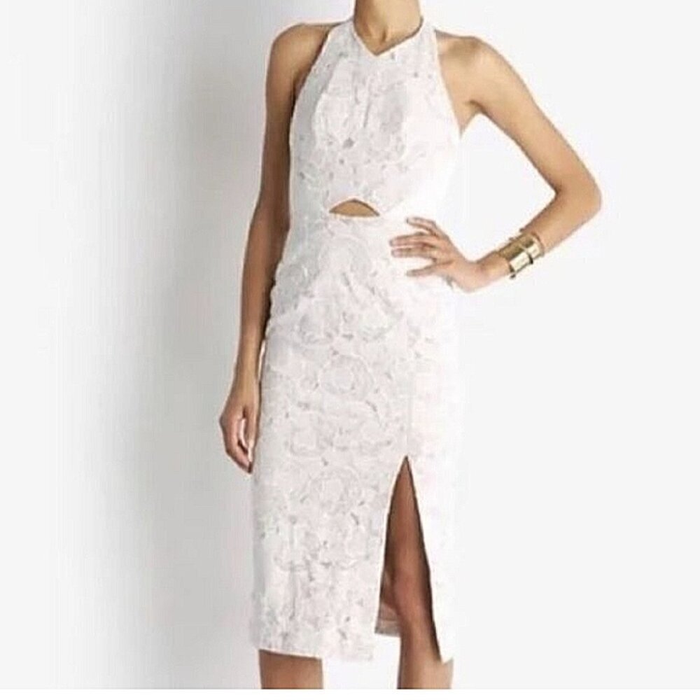 Manning Cartell lace Sheath halter Dress Small